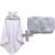Toalha de banho com capuz e trocador portátil de bolsa Várias Estampas Safari Cinza