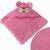 Toalha de Banho Felpuda com Capuz e Bordada para Bebê Menino Menina Criança temas de bichos Urso Pink