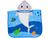 Toalha de Banho Infantil Buba 100% Algodão com Capuz Poncho Tubarão Azul Azul