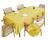 Toalha de Mesa 10 Lugares Tecido Rústico Premium Amarelo