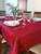 Toalha de mesa  12 lugares em tecido jacquard - excelente qualidade e acabamento - mtm enxovais Vermelho