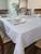 Toalha de mesa  4 lugares em tecido jacquard - excelente qualidade e acabamento - mtm enxovais Branco