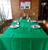 Toalha de Mesa de Fibra de Coco Retangular 10 Lug. 160X300 Verde