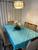 Toalha de Mesa Jacquard Luxo 6 Lugares 2,00x1,40 para Cozinha premium Várias Cores Azul Tiffany