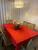 Toalha de Mesa Jacquard Luxo 6 Lugares 2,00x1,40 para Cozinha premium Várias Cores Vermelho