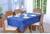 Toalha de mesa Jacquard Redonda Azul escuro
