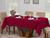 Toalha de mesa jacquard retangular 8 lugares jacard 2,50 x 1,40 vermelho
