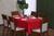 Toalha de Mesa Jantar Jacquard Lisa - 8 Lugares 2,8m x 1,4 m Vermelho