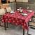 Toalha de mesa natal  estampada para 8 cadeiras Vermelho Floral