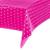 Toalha De Mesa Plastica Descartavel 78x78 50 Un Colorida Pink Bolinha Branca