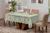 toalha de mesa renda 6 cadeiras 2,30x1,50 sala de jantar decoração Verde Água
