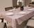 Toalha de mesa retangular grande jacquard luxuosa 10 lugares Rosa