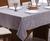 Toalha de mesa retangular grande jacquard luxuosa 12 lugares Cinza