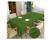 Toalha de mesa tecido linho rustico para mesa de até 8 lugares verde