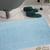 Toalha de Piso Tapete para Banheiro de Chão Felpudo Atoalhado de Pé p/ Saída de Box - 44 x 65 cm - 100% Algodão Azul Celeste