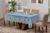 toalha mesa luxo de renda retangular sala jantar 6 lugares Azul