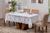 toalha mesa luxo de renda retangular sala jantar 6 lugares Branco