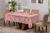 toalha mesa luxo de renda retangular sala jantar 6 lugares Rosa