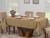 Toalha Mesa Luxo Retangular Sala Jantar Jacquard 8 Lugares 2,50m X 1,40m Dourado