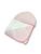 toalha para bebê toalha com capuz toalha forrada com fralda toalha de banho infantil chevron rosa