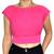 Top Ciganinha Ombro a Ombro Elástico Barra Liso Viscolycra Pp ao Plus Size Rosa