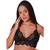 Top Cristal Liah Lingerie Sem Bojo Rendado Confortável Preto