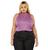 Top Cropped Regata Cavada Feminino Plus Size Blusinha Gringa Lilás