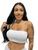top faixa sem alça com bojo removível feminino fitness Branco
