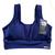 Top Fitness 3D Feminino Academia Bojo Decote V Alça Larga Azul marinho