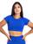 Top Fitness com Manga Sports & Academia  MAG901 Azul bic