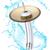 Torneira cascata alta monocomando em vidro p/ banheiros e lavabos agua quente e fria  - várias cores DOURADO