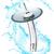Torneira cascata alta monocomando em vidro p/ banheiros e lavabos agua quente e fria  - várias cores PRATA