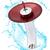 Torneira cascata alta monocomando em vidro p/ banheiros e lavabos agua quente e fria  - várias cores VINHO