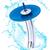 Torneira cascata alta monocomando em vidro p/ banheiros e lavabos agua quente e fria  - várias cores AZUL MATISSE