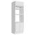 Torre Quente Madesa Lux 70 cm 3 Portas - Branco/Branco Veludo Branco/Branco Veludo