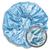 Touca de Cetim Anti Frizz Dupla Camada com Regulagem de Tamanho Original Rozaly Azul
