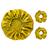 Touca de Cetim com 2 Xuxinhas de Cabelo - Diversas Cores com Envio Imediato Dourada
