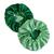 Touca de cetim dupla face ajustável + scrunchie Degradê verde