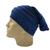 Touca Gorro Beanie Longa Caida Listrada Treino Frio Inverno Azul com preto