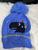 Touca Gorro Dinossauro Infantil Touca De Lã Com Pompom Dia Frio(6meses-8anos) Azul claro