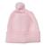 Touca Para Bebê Em Tricot Tricô PomPom Rescém Nascido Rosa