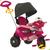 Triciclo De Passeio E Pedal Velobaby Reclinável Com Capo 337 lindo Rosa escuro