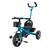 Triciclo Infantil 2 Cestas Com Empurrador E Apoio Para Pés Azul