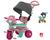 Triciclo infantil c/ capota empurrador e protetor 1-3 anos veloban-brandeirante Rosa, Menina