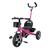 Triciclo Infantil Com Apoiador Apoio Para Os Pes Zip Toys Rosa