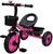 Triciclo Infantil Com Cestinha + Buzina Zippy Toys Rosa