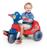Triciclo infantil com empurrador e protetor 1-3 anos velocita calesita Vermelho