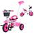Triciclo Infantil com Empurrador Pedal 3 Rodas Segurança Assento Passeio Flex Rosa