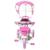Triciclo Infantil Com Empurrador Pedal E Capo Rosa Rosa