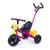 Triciclo infantil com guidão e pedal 2 em 1 cesto passeio mega compras Rosa escuro